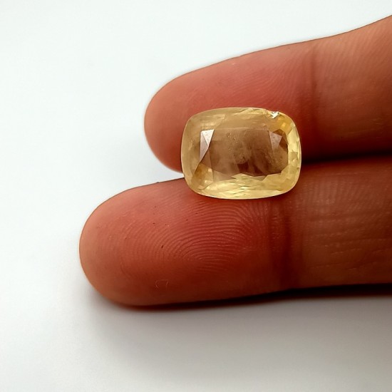 Yellow Sapphire (Pukhraj) 8.73 Ct Lab Tested Yellow Sapphire (Pukhraj) 8.73 Ct Lab Tested